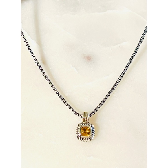 David Yurman Vintage Citrine Albion Pendant Necklace - 14K Yellow Gold💎💛🌟 - Picture 7 of 8